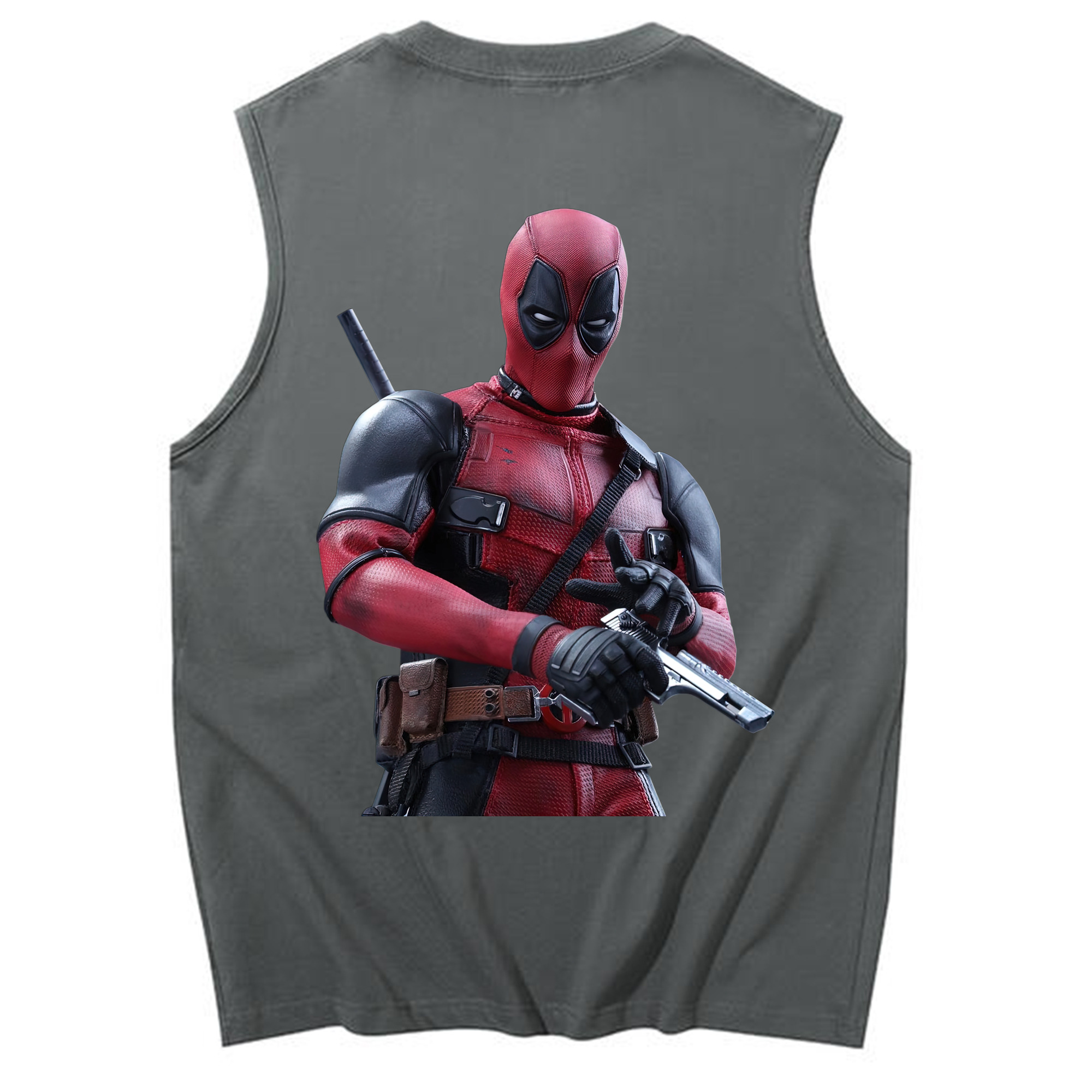 （画像用） Deadpool デッドプール コットン100％タンクトップ（背面プリント）